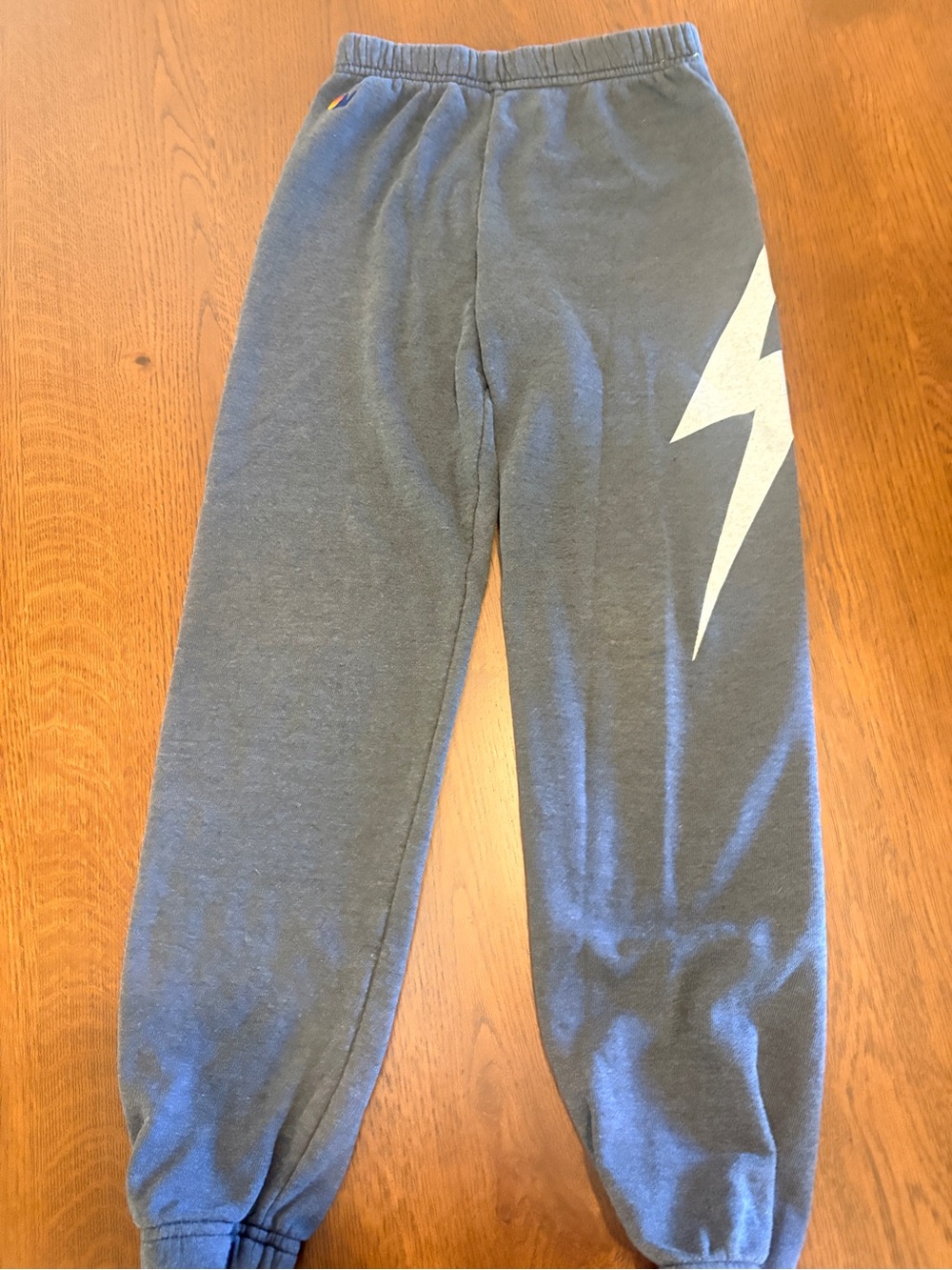 Aviator Nation Charcoal Sweatpants with Bolt Graphic size 10